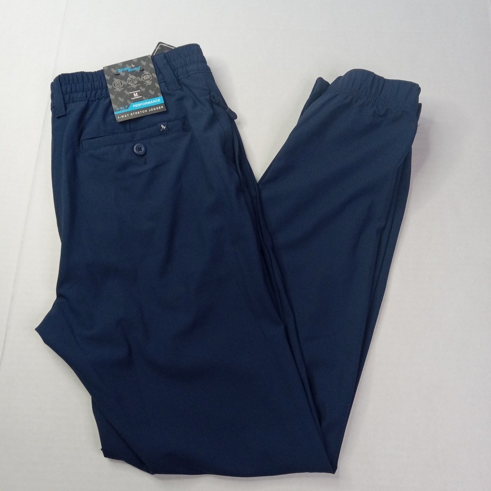 Birdie Bound Performance Golf Joggers Men's M Blue Stretch Outdoors Drawstring